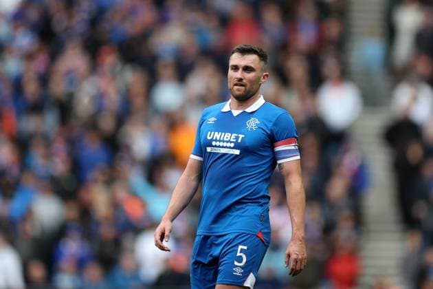 Rangers captain John Souttar during the Champions League third qualifying round first leg match at Ibrox Stadium, Glasgow. Rangers v Viktoria Plzen - UEFA Champions League - Third Qualifying Round First Leg - Ibrox Stadium, Glasgow, Lanarkshire, Scotland, UK - 05 Aug 2025Glasgow Ibrox Lanarkshire United Kingdom  Copyright: xO Rourke RangersxFC Shutterstockx 15428761ak