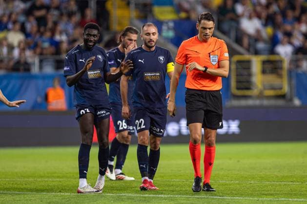 LUBLIN 05.08.2025 MECZ III RUNDA ELIMINACYJNA LIGA MISTRZOW SEZON 2025 26: DYNAMO KIJOW - PAFOS FC --- UEFA CHAMPIONS LEAGUE THIRD QUALIFYING ROUND FIRST MATCH: DYNAMO KYIV - PAFOS FC nz LUCKASSEN DERRICK MUAMER TANKOVIC SANDRO SHAERER FOT. ERNEST KOLODZIEJ 400mm.pl NEWSPIX.PL --- newspix.pl 