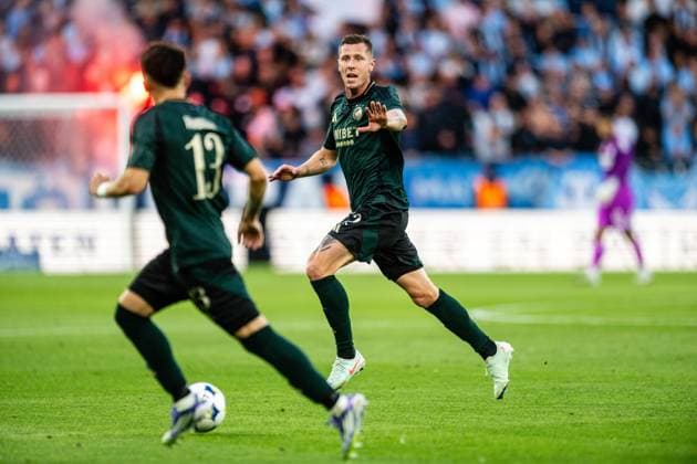 Malmo FF v FC Copenhagen, UEFA Champions League qualification, Malmoe, Sweden Malmo, Sweden. 05th, August 2025. Lukas Lerager (12) of FC Copenhagen seen during the UEFA Champions League qualification match between Malmo FF and FC Copenhagen at Eleda Stadion in Malmo.  Copyright: xGonzalesxPhoto TobiasxJorgensenx