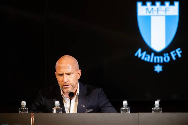 Malmo FF v FC Copenhagen, UEFA Champions League qualification, Malmoe, Sweden Malmo, Sweden. 05th, August 2025. Head coach Henrik Rydstrom of Malmo FF seen at the press conference, PK, Pressekonferenz after the UEFA Champions League qualification match between Malmo FF and FC Copenhagen at Eleda Stadion in Malmo.  Copyright: xGonzalesxPhoto TobiasxJorgensenx