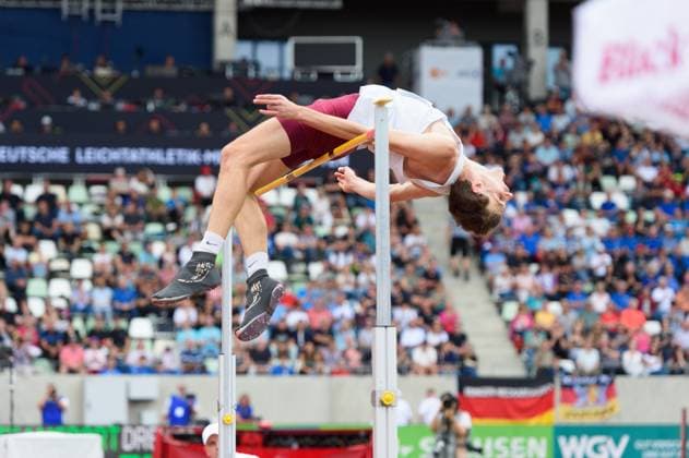 Dresden, Germany, August 2nd 2025: Falk Wendrich (LAZ Soest) during the high jump final during the German athletics Championship 2025 at Heinz-Steyer-Stadion, Dresden, Germany. (Sven Beyrich SPP)  Copyright: xSvenxBeyrich SPPx spp-en-SvBe-20250802-D4S_6863