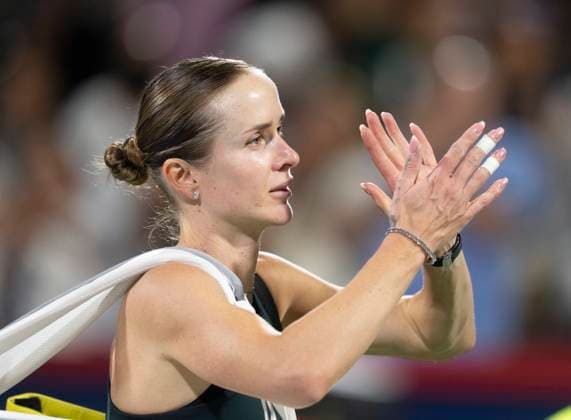 August 5, 2025, Montreal, Pq, Canada: Elina Svitolina of Ukraine acknowledges the fans following her loss to Naomi Osaka of Japan during quarterfinal tennis action at the National Bank Open in Montreal, Tuesday, Aug. 5, 2025. Canada News - August 5, 2025  - ZUMAc35_ 20250805_zaf_c35_092 Copyright: xChristinnexMuschix