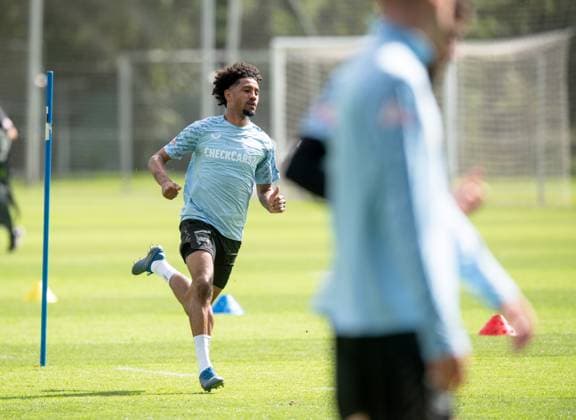 Soccer, Men, Season 2025 26, 2 Bundesliga, Hertha BSC, Training, v l Jeremy Dudziak Hertha BSC , 06 08 2025, Copyright: xSebastianxRäppold MatthiasxKochx