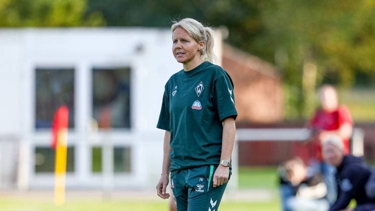 Friederike Kromp Fritzy Kromp, Coach, Head Coach, SV Werder Bremen , 06 08 2025, Herzlake Germany , Soccer, Test match women, SV Meppen SV Werder Bremen xobx