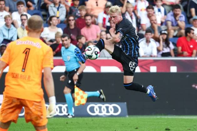 SOCCER - UEFA CL, RBS vs Brugge SALZBURG,AUSTRIA,06.AUG.25 - SOCCER - UEFA Champions League, qualification, Red Bull Salzburg vs Club Brugge. Image shows Joaquin Seys (Brugge).  GEPAxpictures xDavidxGeieregger