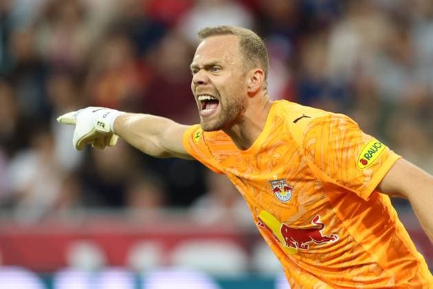 SOCCER - UEFA CL, RBS vs Brugge SALZBURG,AUSTRIA,06.AUG.25 - SOCCER - UEFA Champions League, qualification, Red Bull Salzburg vs Club Brugge. Image shows Alexander Schlager (RBS).  GEPAxpictures xMathiasxMandl