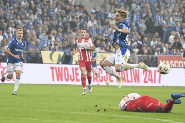 Joel Pereira during match of the third qualifying round of the UEFA Champions League between Lech Poznan vs Crvena Zvezda, Poland, on August 6 2025  Copyright: xMichalxDubiel IPAxSportx xipa-agency.netx xx IPA_61825592 IPA_Agency_IPA61825592