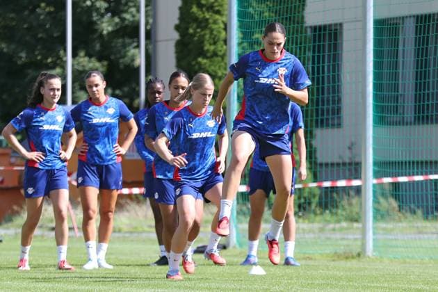 GPFBL Public training of RB Leipzig women, 06 08 25 Giovanna Hoffmann 7, RB Leipzig Football, Google Pixel Womens Bundesliga, Season 2025 2026, Public training of RB Leipzig on 06 08 25 at the Abtnaundorf Sports School, Training Campus Copyright: xBEAUTIFULxSPORTS JanxKaeferx