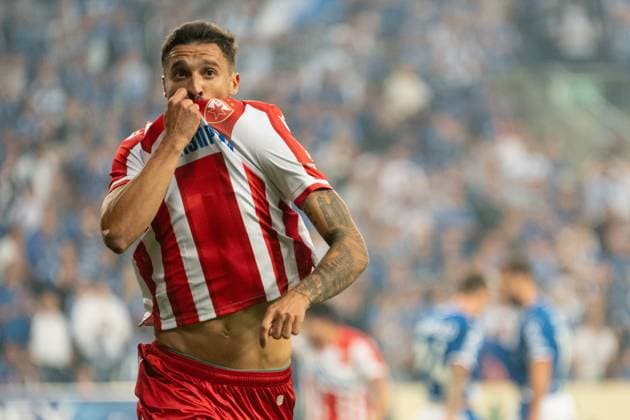 2025.08.06 Poznan Pilka Nozna Liga Mistrzow Lech Poznan - Crvena Zvezda N z Rade Krunic gol radosc Foto. Damian Kosciesza PressFocus 2025.08.06 Poznan Football Champions League Lech Poznan - Crvena Zvezda O p Credit. Damian Kosciesza PressFocus NEWSPIX.PL --- newspix.pl 