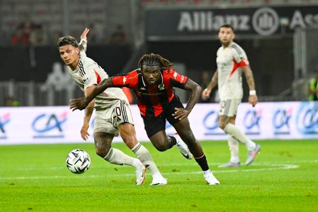 FOOTBALL : OGC Nice VS SL Benfica - Champions League - 06 08 2025 - Allianz Riviera Terem Moffi (OGC Nice) - First leg of the third qualifying round of the Champions League between OGC Nice and SL Benfica, on 6th August 2025 at the Allianz Riviera in Nice. NiceFrance  Copyright: xWilliamxCannarellax