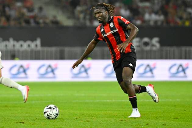 FOOTBALL : OGC Nice VS SL Benfica - Champions League - 06 08 2025 - Allianz Riviera Terem Moffi (OGC Nice) - First leg of the third qualifying round of the Champions League between OGC Nice and SL Benfica, on 6th August 2025 at the Allianz Riviera in Nice. NiceFrance  Copyright: xWilliamxCannarellax