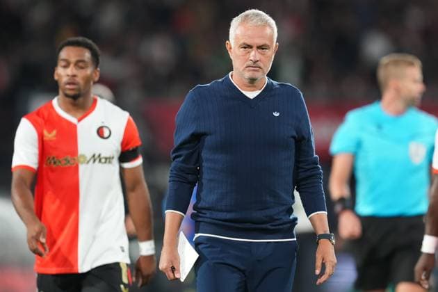 ROTTERDAM , 06-08-2025 , Stadium Feijenoord de Kuip , season 2025 2026 , UEFA Champions League Third Qualifying round , match between Feyenoord and Fenerbahce , Fenerbahce coach Jose Mourinho , Feyenoord - Fenerbahce  x30407474x Copyright: