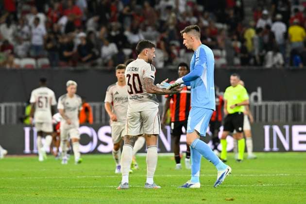 FOOTBALL : OGC Nice VS SL Benfica - Champions League - 06 08 2025 - Allianz Riviera Victory SL Benfica (0-2) - first leg of the third qualifying round of the Champions League between OGC Nice and SL Benfica, on 6th August 2025 at the Allianz Riviera in Nice. NiceFrance  Copyright: xWilliamxCannarellax