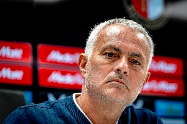 Fenerbahce SK trainer Jose Mourinho during te press conference after the match Feyenoord Fenerbahce at the Kuip Stadium for the third qualifying round champions league season 2025 2026 in Rotterdam, Netherlands on 6 august 2025, photo by Marcel van Dorst EYE4images DeFodi Images
