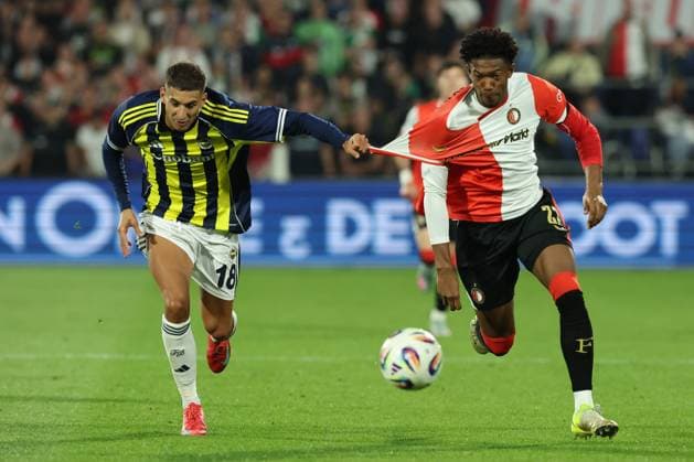during the match Feyenoord Fenerbahce at the Kuip Stadium for the third qualifying round champions league season 2025 2026 in Rotterdam, Netherlands on 6 august 2025, photo by Peter Lous EYE4images DeFodi Images