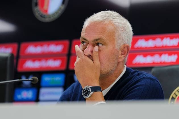 ROTTERDAM , 06-08-2025 , Stadium Feijenoord de Kuip , season 2025 2026 , UEFA Champions League Third Qualifying round between Feyenoord and Fenerbahce , Fenerbahce trainer Jose Mourinho Feyenoord - Fenerbahce  x30409658x Copyright:
