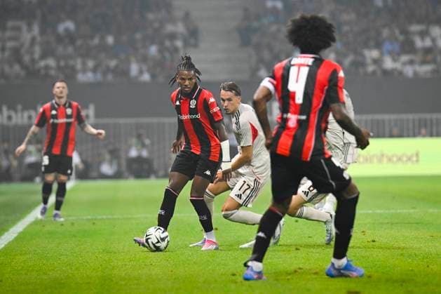 FOOTBALL : OGC Nice VS SL Benfica - Champions League - 06 08 2025 - Allianz Riviera Hicham Boudaoui (OGC Nice) - First leg of the third qualifying round of the Champions League between OGC Nice and SL Benfica, on 6th August 2025 at the Allianz Riviera in Nice. NiceFrance  Copyright: xWilliamxCannarellax