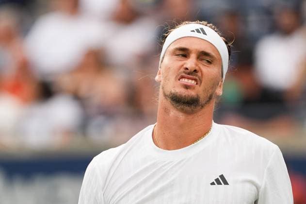National Bank Open 2025 - Day 12 TORONTO, CANADA - AUGUST 6 : Alexander Zverev of Germany reacts while playing against Karen Khachanov during the men’s singles semifinals on day twelve of the 2025 National Bank Open at Sobeys Stadium in Toronto, Ontario, Canada on August 6, 2025. Mert Alper Dervis Anadolu Ontario Canada. Editorial use only. Please get in touch for any other usage.  Copyright: x2025xAnadoluxMertxAlperxDervisx