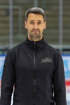 Goalkeeper coach Dennis Endras Augsburger Panther, team and portrait pictures, Augsburger Panther, season 2025 2026, ice hockey, Penny DEL, 06 08 2025 Augsburg Bavaria Germany Copyright: xkolbert-press ChristianxKolbertx