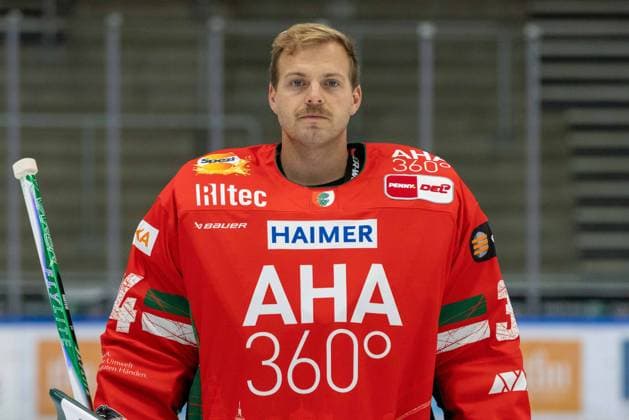 Michael Garteig 34 Augsburger Panther , team and portrait pictures, Augsburger Panther, season 2025 2026, ice hockey, Penny DEL, 06 08 2025 Augsburg Bavaria Germany Copyright: xkolbert-press ChristianxKolbertx