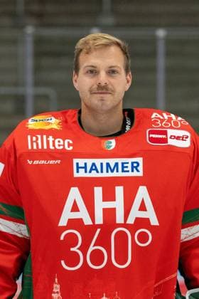 Michael Garteig 34 Augsburger Panther , team and portrait pictures, Augsburger Panther, season 2025 2026, ice hockey, Penny DEL, 06 08 2025 Augsburg Bavaria Germany Copyright: xkolbert-press ChristianxKolbertx