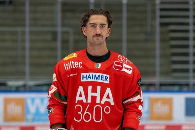 Leon van der Linde 43 Augsburger Panther , team and portrait pictures, Augsburger Panther, season 2025 2026, ice hockey, Penny DEL, 06 08 2025 Augsburg Bavaria Germany Copyright: xkolbert-press ChristianxKolbertx
