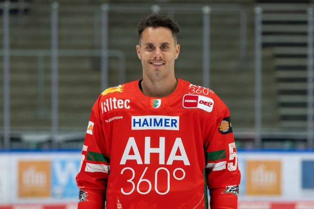 Ryan Button 55 Augsburger Panther , team and portrait pictures, Augsburger Panther, season 2025 2026, ice hockey, Penny DEL, 06 08 2025 Augsburg Bavaria Germany Copyright: xkolbert-press ChristianxKolbertx