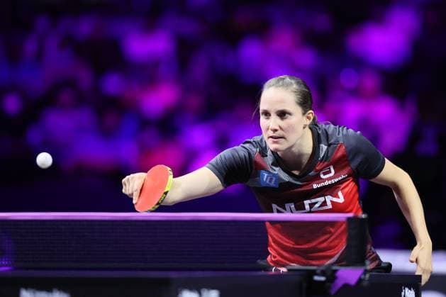 YOKOHAMA, JAPAN - AUGUST 07: Sabine Winter of Germany competes in the Women s Singles Round of 32 match against Wang Yidi of China on day 1 of the WTT Champions Yokohama 2025 at Yokohama BUNTAI on August 7, 2025 in Yokohama, Japan.  Copyright: xVCGx 111583782519