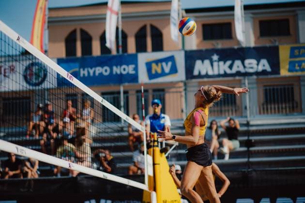 Beach volleyball, Beachvolleyball - Baden Challenge BADEN,AUSTRIA,07.AUG.25 - BEACH VOLLEYBALL - FIVB World Tour - Baden Challenge. Image shows Valentyna Davidova (UKR).  GEPAxpictures xAlexanderxSolc