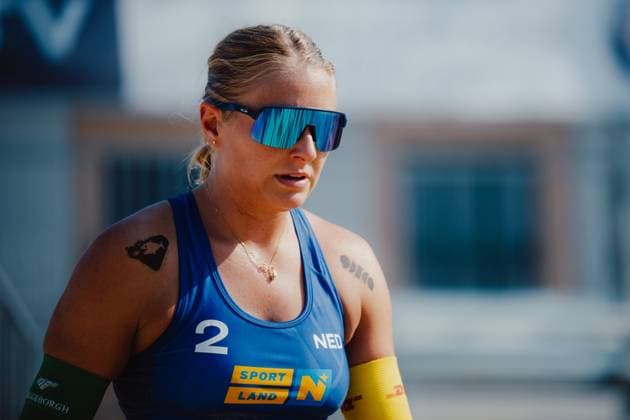 Beach volleyball, Beachvolleyball - Baden Challenge BADEN,AUSTRIA,07.AUG.25 - BEACH VOLLEYBALL - FIVB World Tour - Baden Challenge. Image shows Wies Bekhuis (NED).  GEPAxpictures xAlexanderxSolc