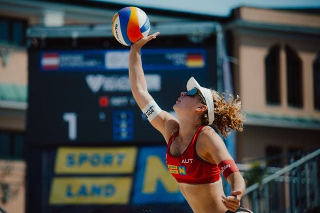 Beach volleyball, Beachvolleyball - Baden Challenge BADEN,AUSTRIA,07.AUG.25 - BEACH VOLLEYBALL - FIVB World Tour - Baden Challenge. Image shows Lilli Hohenauer (AUT).  GEPAxpictures xAlexanderxSolc