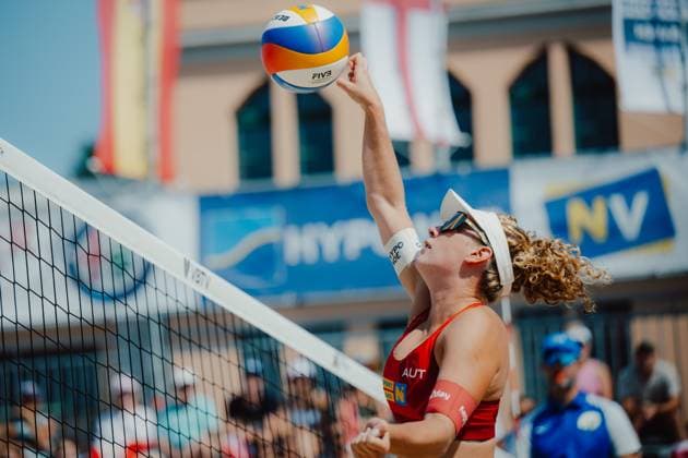 Beach volleyball, Beachvolleyball - Baden Challenge BADEN,AUSTRIA,07.AUG.25 - BEACH VOLLEYBALL - FIVB World Tour - Baden Challenge. Image shows Lilli Hohenauer (AUT).  GEPAxpictures xAlexanderxSolc