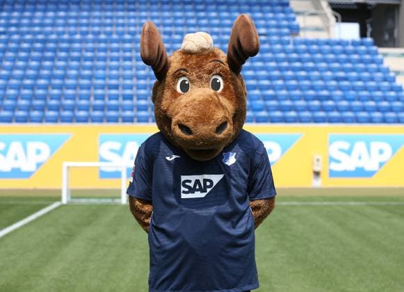Mascot Hoffi TSG 1899 Hoffenheim TSG 1899 Hoffenheim Porträttermin 2025 2026 Sinsheim, GER, 06 08 2025 ,Soccer 3 Liga 2025 2026
