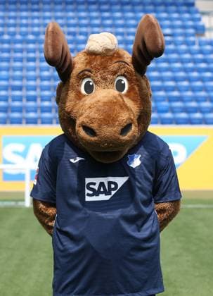 Mascot Hoffi TSG 1899 Hoffenheim TSG 1899 Hoffenheim Porträttermin 2025 2026 Sinsheim, GER, 06 08 2025 ,Soccer 3 Liga 2025 2026