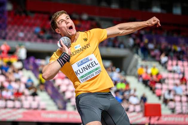 Simon Kunkel (Germany, USC Mainz, Kugelstoss) FIN, European Athletics U20 Championships, Athletics, 07.08.2025, FIN, European Athletics U20 Championships, Athletics, 07.08.2025, Tampere *** Simon Kunkel Germany, USC Mainz, shot put FIN, European Athletics U20 Championships, Athletics, 07 08 2025, FIN, European Athletics U20 Championships, Athletics, 07 08 2025, Tampere Copyright: xEibnerxPressefoto JanxPapenfussx EP_JPS