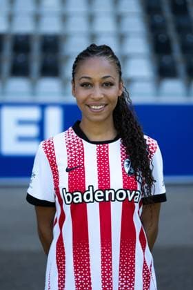 SC Freiburg Women, Media Day, 07 08 2025 Nicole Ojukwu SC Freiburg, 6 SC Freiburg Women, Media Day, Dreisamstadion, 07 08 2025 DFB DFL REGULATIONS PROHIBIT ANY USE OF PHOTOGRAPHS AS IMAGE SEQUENCES AND OR QUASI VIDEO Copyright: xBEAUTIFULxSPORTS Boscox