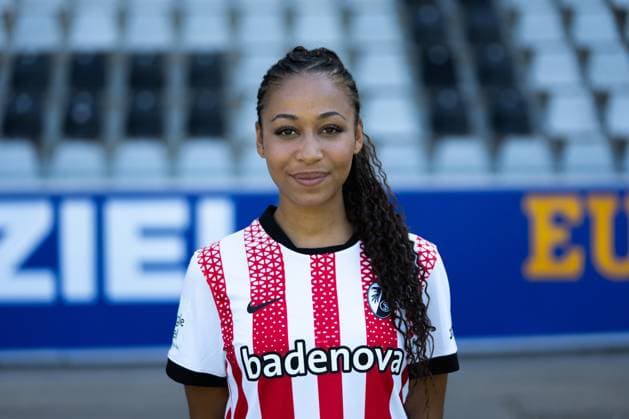 SC Freiburg Women, Media Day, 07 08 2025 Nicole Ojukwu SC Freiburg, 6 SC Freiburg Women, Media Day, Dreisamstadion, 07 08 2025 DFB DFL REGULATIONS PROHIBIT ANY USE OF PHOTOGRAPHS AS IMAGE SEQUENCES AND OR QUASI VIDEO Copyright: xBEAUTIFULxSPORTS Boscox