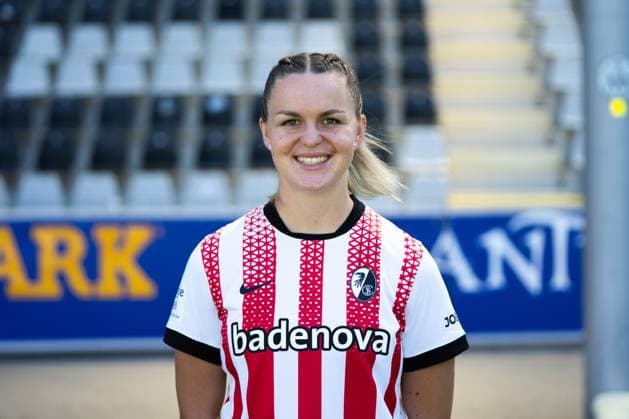 SC Freiburg Women, Media Day, 07 08 2025 Greta Stegemann SC Freiburg, 16 SC Freiburg Women, Media Day, Dreisamstadion, 07 08 2025 DFB DFL REGULATIONS PROHIBIT ANY USE OF PHOTOGRAPHS AS IMAGE SEQUENCES AND OR QUASI VIDEO Copyright: xBEAUTIFULxSPORTS Boscox