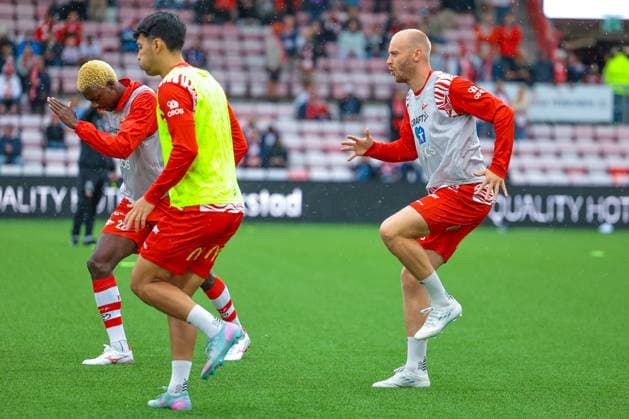 Europa League qualification round 3 in football 2025 Fredrikstad FC Midtjylland Fredrikstad 20250807 Fredrikstads Sondre Sorlokk for the Europa League qualification round 3 in football between Fredrikstad and FC Midtjylland at Fredrikstad Stadium Photo Thomas Andersen NTB Fredrikstad Norway EDITORIAL USE ONLY RESTRICTED USE FOR BETTING COMPANIES  Copyright: xThomasxAndersenx xNTBx