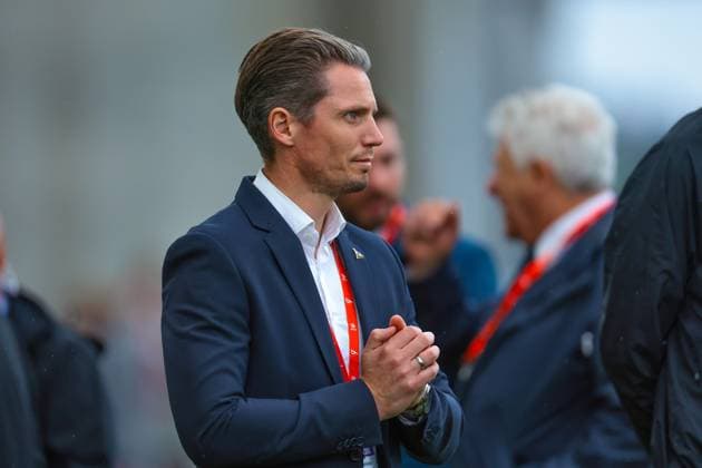Europa League Qualification Round 3 in football 2025 Fredrikstad FC Midtjylland Fredrikstad 20250807 Fredrikstads Director of Football Joacim Heier for the Europa League Qualification Round 3 in football between Fredrikstad and FC Midtjylland at Fredrikstad Stadium Photo Thomas Andersen NTB Fredrikstad Norway EDITORIAL USE ONLY RESTRICTED USE FOR BETTING COMPANIES  Copyright: xThomasxAndersenx xNTBx