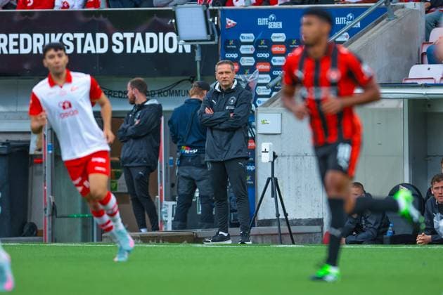 Europa League qualification round 3 in football 2025 Fredrikstad FC Midtjylland Fredrikstad 20250807 Europa League qualification round 3 in football between Fredrikstad and FC Midtjylland at Fredrikstad Stadium Photo Thomas Andersen NTB Fredrikstad Norway EDITORIAL USE ONLY RESTRICTED USE FOR BETTING COMPANIES  Copyright: xThomasxAndersenx xNTBx