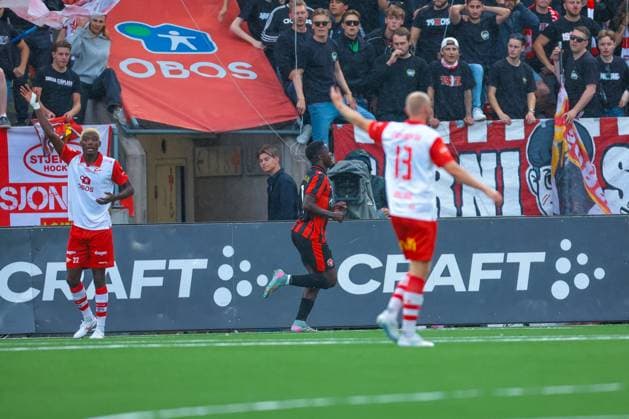 Europa League qualification round 3 in football 2025 Fredrikstad FC Midtjylland Fredrikstad 20250807 Europa League qualification round 3 in football between Fredrikstad and FC Midtjylland at Fredrikstad Stadium Photo Thomas Andersen NTB Fredrikstad Norway EDITORIAL USE ONLY RESTRICTED USE FOR BETTING COMPANIES  Copyright: xThomasxAndersenx xNTBx