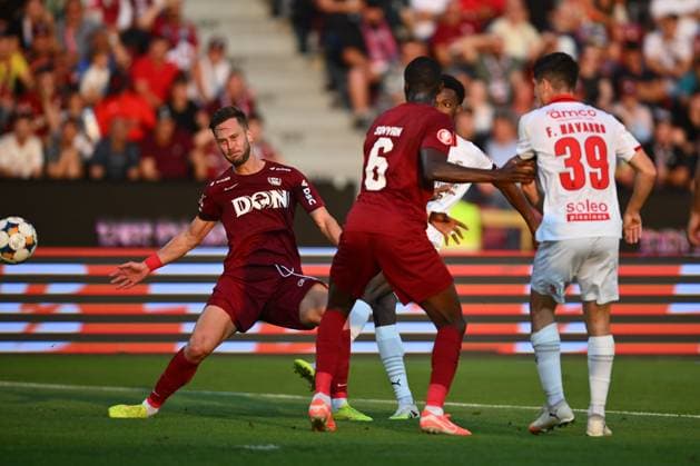 CFR Cluj - FC Braga, UEFA Europa League Jean-Baptiste Gorby of SC Braga scores his side first goal during the UEFA Europa League third qualifying round - first leg game between CFR Cluj and SC Braga, in Cluj Napoca, thursday, August 07, 2025. Alex Nicodim Imago Images Copyright: xAlexxNicodimx