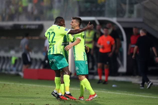 LARNAKA 07.08.2025 PIERWSZY MECZ III RUNDA ELIMINACYJNA LIGA EUROPY SEZON 2025 26: AEK LARNAKA - LEGIA WARSZAWA --- UEFA EUROPA LEAGUE THIRD QUALIFYING ROUND FIRST MATCH: AEK LARNACA - LEGIA WARSAW GODSWILL EKPOLO PERE PONS FOT. PIOTR KUCZA FOTOPYK NEWSPIX.PL --- newspix.pl POLAND OUT! 