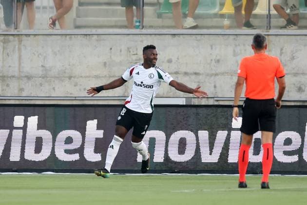 LARNAKA 07.08.2025 PIERWSZY MECZ III RUNDA ELIMINACYJNA LIGA EUROPY SEZON 2025 26: AEK LARNAKA - LEGIA WARSZAWA --- UEFA EUROPA LEAGUE THIRD QUALIFYING ROUND FIRST MATCH: AEK LARNACA - LEGIA WARSAW JEAN-PIERRE NSAME FOT. PIOTR KUCZA FOTOPYK NEWSPIX.PL --- newspix.pl POLAND OUT! 