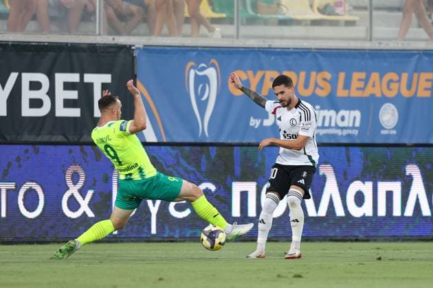 LARNAKA 07.08.2025 PIERWSZY MECZ III RUNDA ELIMINACYJNA LIGA EUROPY SEZON 2025 26: AEK LARNAKA - LEGIA WARSZAWA --- UEFA EUROPA LEAGUE THIRD QUALIFYING ROUND FIRST MATCH: AEK LARNACA - LEGIA WARSAW DJORDJE IVANOVIC PETAR STOJANOVIC FOT. PIOTR KUCZA FOTOPYK NEWSPIX.PL --- newspix.pl POLAND OUT! 