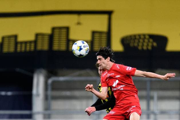 250807 Ulrik Mathisen of Brann during the UEFA Champions League qualifier football match between Häcken and Brann on August 7, 2025 in Göteborg Photo Carl Sandin BILDBYRAN code CS CS0748 fotboll football soccer fotball uefa europa league europa league häcken brann bbeng  Copyright: CARLxSANDIN BB250807CS063