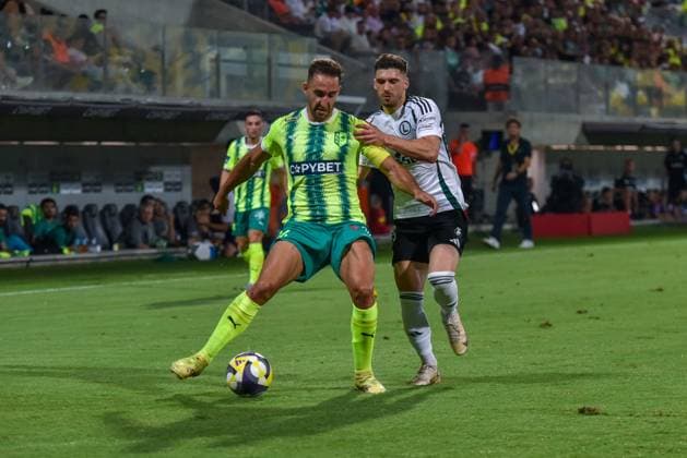2025.08.07 Larnaka, Cypr pilka nozna Liga Europy kwalifikacje sezon 2025 2026 AEK Larnaka - Legia Warszawa N z Angel Garcia Ruben Vinagre Foto Wojciech Dobrzynski Legionisci.com PressFocus 2025.08.07 Larnaca, Cyprus Europa League second qualifying round season 2025 2026 AEK Larnaca - Legia Warsaw Credit: Wojciech Dobrzynski Legionisci.com PressFocus NEWSPIX.PL --- newspix.pl POLAND OUT! 