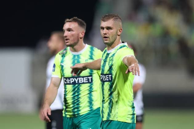 LARNAKA 07.08.2025 PIERWSZY MECZ III RUNDA ELIMINACYJNA LIGA EUROPY SEZON 2025 26: AEK LARNAKA - LEGIA WARSZAWA --- UEFA EUROPA LEAGUE THIRD QUALIFYING ROUND FIRST MATCH: AEK LARNACA - LEGIA WARSAW DJORDJE IVANOVIC KAROL ANGIELSKI FOT. PIOTR KUCZA FOTOPYK NEWSPIX.PL --- newspix.pl POLAND OUT! 