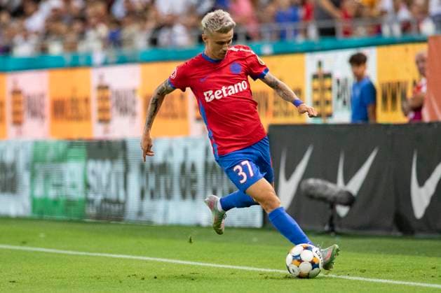 August 07, 2025, UEFA EUROPA LEAGUE, Third qualifying round 1st leg, FCSV (ROU) vs Drita (KOS), Bucharest, National Arena Stadium 37 Octavian Popescu ball action portrait